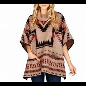Lucky Brand Aztec Poncho